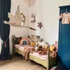 Figurines décoratives murales suspendues en forme de cygne, poupée en peluche, oreiller en tissu créatif pour chambre à coucher familiale, décoration de chambre d'enfant