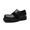 Brandnew Luxurno Black Plowers Men Sapatos de couro patente