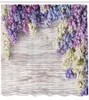 Shower Curtains Rustic Curtain Lilac Flowers Bouquet Print For Bathroom