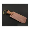 6.6X3Cm Custom Logo Personalized Leather Keychain Pendant Beech Wood Carving Keychains Car Decoration Key Ring Diy Thanksgiving Mothers Day