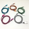 1M 3ft مضفر شاحن USB Cable Micro V8 CABLE CABLE CABLE SLIP Metal Clop for Android Note 20 S9 Plus