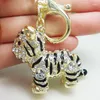 Portachiavi Fashion Lovely Metal 3D Tiger Animal Portachiavi Portachiavi Tag Fob Catena Regalo