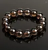 Strand Drop Natural Material Energy Stones Bracelets Round Beads Bangle Tea-Coloured Crystal Jewelry Love
