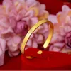 Bangle Clouds Carved Luxury Simple Women Cuff Yellow Gold Filled Fashion Female Jewelry Bracelet