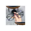 Sonnenbrille Retro Mode Doppelstrahl Quadrat Myopie Gläser für Männer Frauen Anti Blaues Licht Schwarz Transparent Finish Rezept Brillen DHN6Y