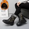 Sapatos de vestido inverno mulheres botas de neve à prova d'água caminhadas pele quente midcalf pato para escalada ao ar livre sapatos de algodão 230912