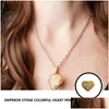 Pendant Necklaces Necklace Diy Craft Heart Stone Decoration Earring Ear Drop Jewelry Making Finding Handicraft Accessory Delivery Pend Dh91D