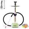 Huis Tuin Waterpijpset met glazen voet Roestvrij staal Shisha Narguile Nargile Chicha Shesha Cachimba Tabakspijp Rookaccessoires 230912