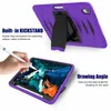 Odporne szokowania tabletek Silikon PC PC Hoider Uchwyt dla dzieci na iPada 5/6/4 Pro iPad 12,9 „Air 10.5” Mini 4/3 Cover 10.2 9.7