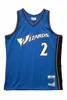 GH 2010-11 John #2 Wall Wizard Basketball Jersey Washingtons Mitch and Ness Throwback Blue Size S-XXXL