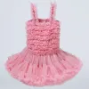 Kinderkleding Kanten Sling Prinsessenjurk Meisje Zomer Tutu Jurk Verjaardagsfeestje Laag Knielengte Bloemenkleding