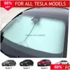 Para tesla modelo 3 y x s pára-brisa dianteiro do carro sunsn janela viseira sombra blocos raios uv proteção guarda-sol coche entrega gota dh4jz