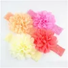 Cancelle per bambini in chiffon fiore - 18 pezzi/morbidi mobili elastiche Accessori per capelli per neonati e ragazze