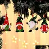 Other Festive Party Supplies Decorations Paint Wooden Pendant House Car Christmas Tree Faceless Old Man Rudolph Pattern Indoor Decorat Dhzir