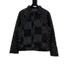 Chaquetas para hombres 23ss hombre diseñadores chaquetas de mezclilla letras jacquard ropa para hombre abrigos prendas de vestir exteriores con capucha hombres ropa algodón negro azul x0913 x0913