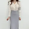 Dames Knits T-stukken Dameskleding Vest Koreaanse mode Trui Y2k Tops Knitwears Zomerkleding Dames Zonbescherming Lange mouwen Dun 230912