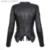 Men's Fur Faux Fur Rosetic Gothic Jacket Women Leather Female Coat Autumn Faux Soft Leather Jacket Women Fashion Zipper Motorcycle PU L18100904 L230913