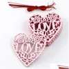 パーティーデコレーションお祝いの木製の愛の装飾装飾バレンタインデーギフト用品8cmx8cmx0.3cm zc018ドロップデリバリーホームガーデンdh5do