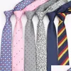 Neck Tie Set Mens Business Formal Striped Jacquard Necktie Narrow Classic Corbata Neckwear Official Gravata No.1-20 Drop Delivery Fash Dhucj