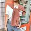 KAPE KAPE Kvinnors varma stickade Shawl Korean Fashion Capes Scarfs ärmlös mantel Poncho Coat Jacketillbehör L230914