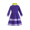 Famille correspondant tenues filles Daphné Blake robe Costume patineuse Halloween femmes Cosplay jupe ajustée tenue enfants Velma Fred ou Shaggy costume 230914