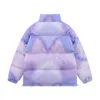 Herrarna ner parkas y2k hip hop bubbla män jacka tie-dye gradient parka streetwear harajuku vinter vadderad överrock man kvinnor varm quiltrock 230912