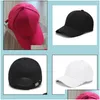 Snapbacks Snapbacks Berretto da baseball Classico regolabile Cappello liscio Uomo Donna Colore Nero Drop Delivery Sport all'aperto Atletico Outdoor Acc Dhf3G