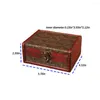 Jewelry Pouches Box Wooden Antique Lock Packaging Display Organizer Dust-proof