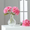 Decorative Flowers 5Pc Moisturizing Artificial Hydrangea Latex Film Real Touch Home Decor Wedding Road Leads Fake Layout