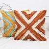枕の幾何学的な手作りプレートフラワーカバーベルベット色マッチ45x45ソファの家の装飾用の装飾枕