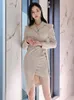 Casual Jurken Mode Lente Herfst Onregelmatige Voor Vrouwen Dame Blazer Formele Chic Notched Hals Slanke Midi Mujer Vestidos Straat Kleding