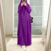 Ubranie etniczne Ramadan Jilbab 2 -częściowy Abaya Khimar ustawił muzułmańskie kobiety modlitewne ubranie długa spódnica hijab islamska djellaba dubai niqab burka