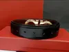 Polychrome Smooth Läder Belt Luxury Belt Designer för män Big Buckle New Lychee Grain 3,3 cm Manlig kyskhet Topp Fashion Mens Wholesale