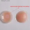 Bröstplatta osynlig silikonnippel täcker män kvinnor återanvändbara vattentäta andningsbara bh pasties pad matta klistermärken självhäftande brösttäcke Q230914