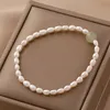 Natural Freshwater Pearl Bracelet for Women Fashion Jade Pearl Beaded Stretch Bracelets Cuff Fine Jewelry