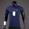 رجال Polos 2023 Summer Golf Tirts Men Polo Polo Sistrise Sleeves Quick Quick J Lindeberg Wear Sports T Shirt 230912