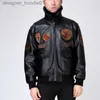 Futro męskie Faux Fur Avirex Fur Clar oryginalna skórzana kurtka mężczyzn brązowa gruba owcza skóra kurtka czarna męska skórzana skórzana płaszcz Pilot Suit L230913