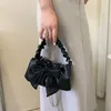 Sacs de soirée MBTI élégant plissé femmes sac à main pur blanc mode arc designer sac à bandoulière chaîne en cuir pu petites dames sac à bandoulière