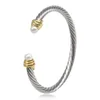 Designer DY Bracelet Luxe Top Câble Twist Ouverture 5MM Bracelet Accessoires Bijoux haut de gamme Haute qualité Mode Romantique Cadeau de la Saint-Valentin