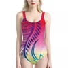 Damen-Badebekleidung, polynesische Stammes-Tattoo-Drucke, hawaiianisches Dashiki, Damen, trendige Mode, Urlaub, Strand-Bikini, Teenager, Mädchen, Frauen