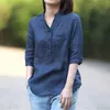 Men's T Shirts Loose Cotton And Linen Summer Casual Outdoor Shirt Breathable Tops Ladies Top Womens Button Down Solid