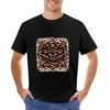 Regatas masculinas almofada abstrata em tons marrons camiseta pesada camisetas masculinas manga comprida