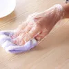 Gants jetables 100 pièces PE maison cuisine BBQ multifonction clair sanitaire en plastique vaisselle restauration