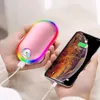 Home Heaters Winter Mini Hand Warmer Heating Pad 4 In 1 USB Rechargeable Hand Warmer Heater Mini Pocket Electric Heater Warm 10000mah HKD230904