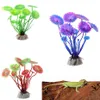 Sprzedaj plastikowe Lotus Liść rośliny trawy sztuczne dekoracje akwarium rośliny Rośliny akwaria trawy ozdoby kwiatowe dekoracje 199J