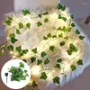 Cordes LED artificielle feuille verte salon décoration de mariage guirlande fée lumières fête de noël lumières chaîne solaire