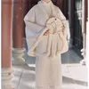 Women's Cape Inkstone Ancient Hanfu Cape Women's Fat Cheongsam Shawl Ytterkläder Kvinnors Autumn New Republic of China Style Thicked W L230914