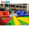 Jogo saltitante inflável gigante com fome, jogo interativo de jumper com ventilador de ar, promoção de festa de construção de equipe, 8x8m