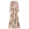 Casual Dresses for Women Beach Chiffon 2023 Spring Summer Böhmen Lång klänning Kvinnlig mode 4xl ärmar Print Party Vestidos