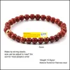 Bärade strängar armband smycken minimalistisk 6mm pärlarmband för kvinnor män tiger ögon vulkanisk sten agat pärlast yoga stretch drop ll ll